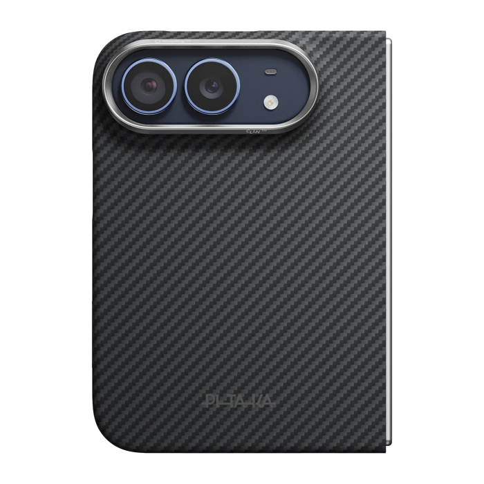 Husa Pitaka iPhone Duo, Edge Case, Classic, PitaTap™, MagSafe, Ultra Slim, Negru/Gri [4]