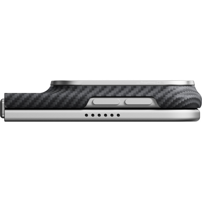 Husa Pitaka iPhone Duo, Edge Case, Classic, PitaTap™, MagSafe, Ultra Slim, Negru/Gri [8]