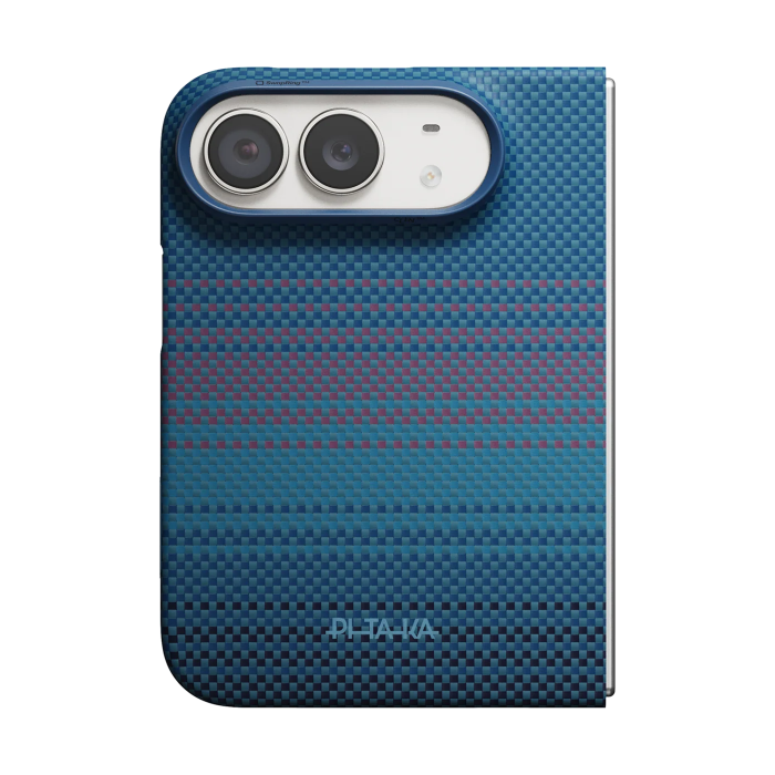 Husa Pitaka iPhone Duo, Edge Case, Moonrise, PitaTap™, MagSafe, Ultra Slim, 01* Midnight [2]