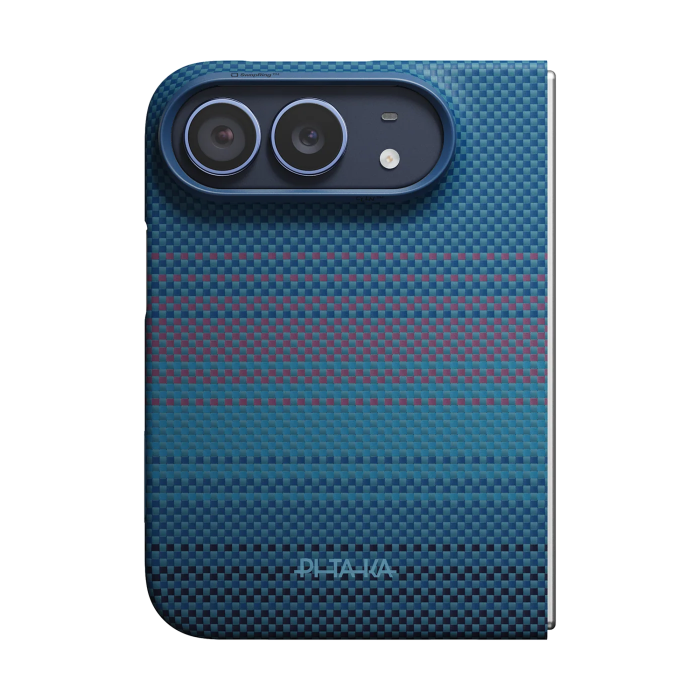 Husa Pitaka iPhone Duo, Edge Case, Moonrise, PitaTap™, MagSafe, Ultra Slim, 01* Midnight [3]
