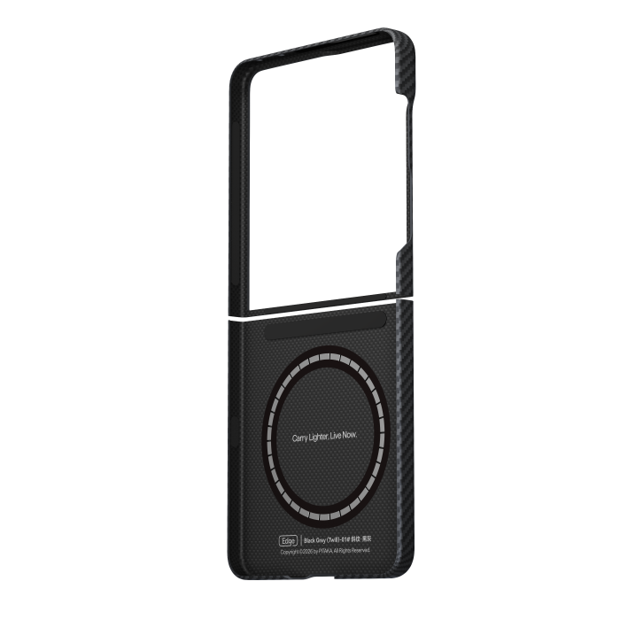 Husa Pitaka Samsung Z Flip8, Edge Case, MagSafe, Ultra Slim, Negru/Gri [4]