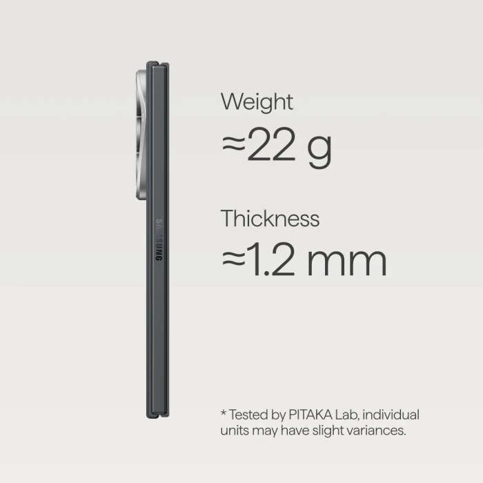 Husa Pitaka Samsung Z Fold8 Ultra, Edge Case, MagSafe, Ultra Slim, Negru/Gri [11]