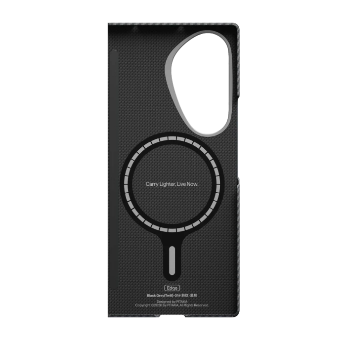 Husa Pitaka Samsung Z Fold8 Ultra, Edge Case, MagSafe, Ultra Slim, Negru/Gri [4]