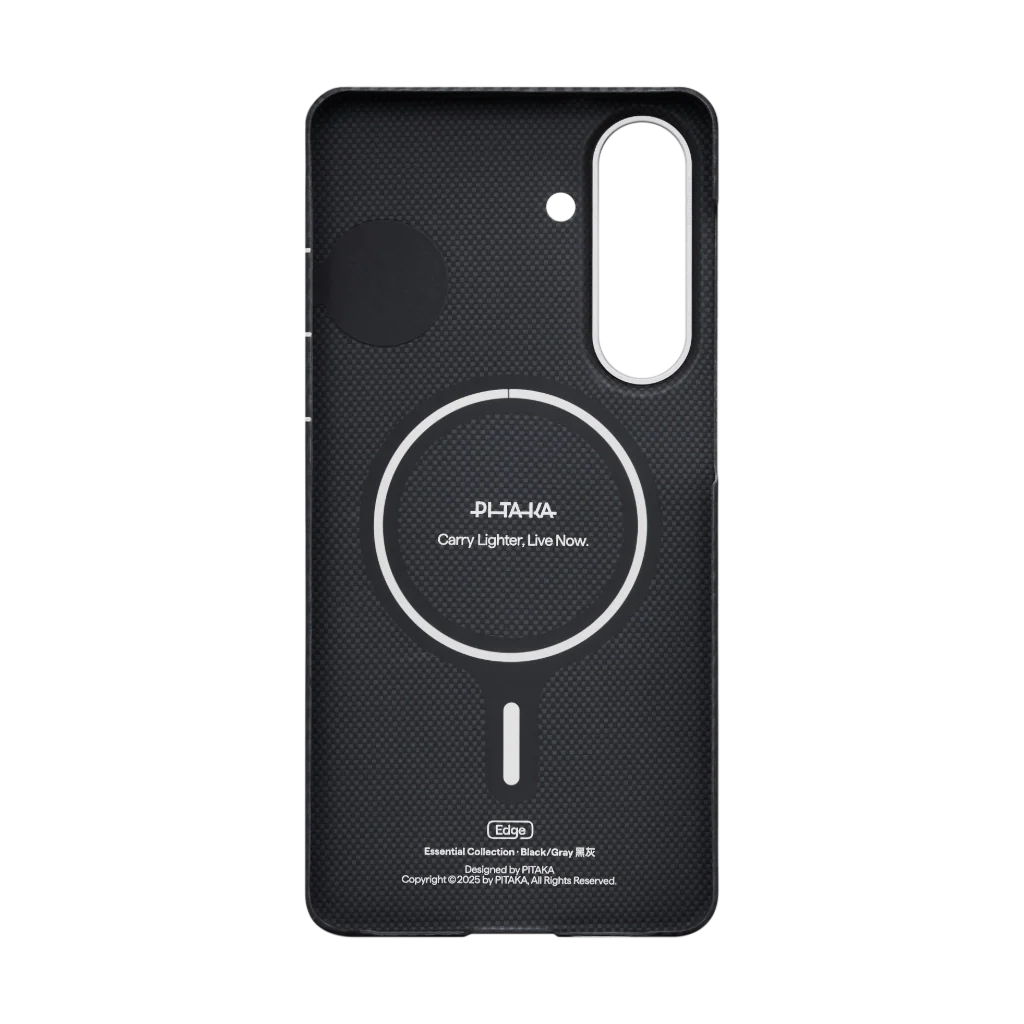 Husa Samsung S26 Plus Pitaka, MagEZ 600D, Edge Case, Aaron Button, MagSafe, Aramida, Negru/Gri [3]