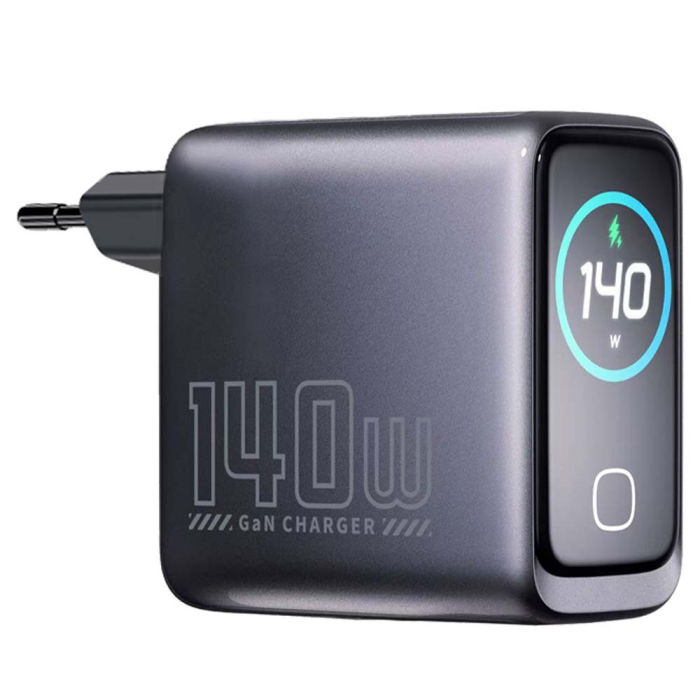 Incarcator 140W Turbo Fast Charge GaN cu Afisaj Digital, Daden, 3xUSB Type-C, 1xUSB Type-A, Incarcare Rapida, Power Delivery 3.1, Protectie inteligenta, Negru [3]