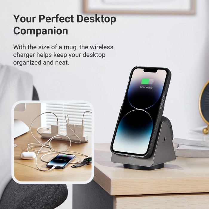 MagEZ Slider 2- Statie de Incarcare Wireless cu Baterie Externa Magnetica Integrata [8]
