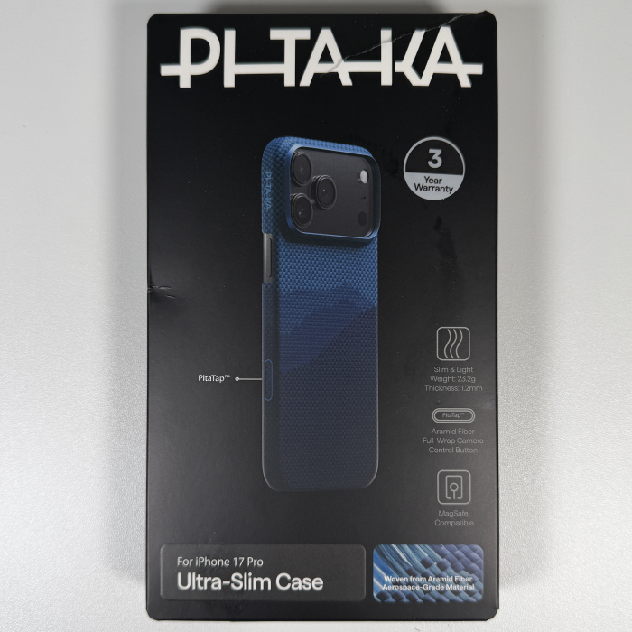 [Outlet] Husa MagEZ 7 Pitaka iPhone 17 Pro, Aramida 600D, Over The Horizon, PitaTap™, MagSafe, Ultra Slim [4]