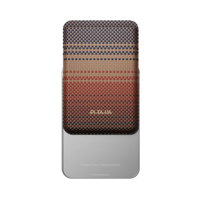 Portofel PITAKA Carry MagMod Stand Wallet, MagSafe, Stand Reglabil 0-120°, Fibra de Aramida, Sunset [3]