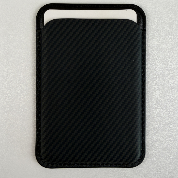 [Outlet] Portofel Pitaka cu MagSafe, MagEZ Woven Negru/Gri din fibra de aramida [2]