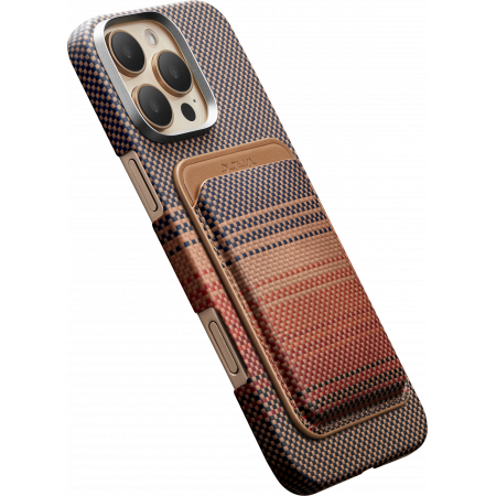 Portofel Pitaka cu MagSafe, MagEZ Woven Sunset din fibra de aramida [5]