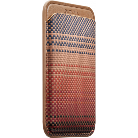 Portofel Pitaka cu MagSafe, MagEZ Woven Sunset din fibra de aramida [4]
