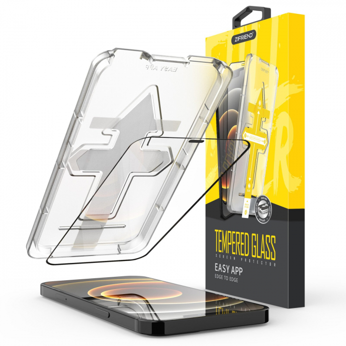 Set 2 Buc. Folie de sticla 3D cu Kit de Instalare pentru iPhone 13 Pro Max [4]