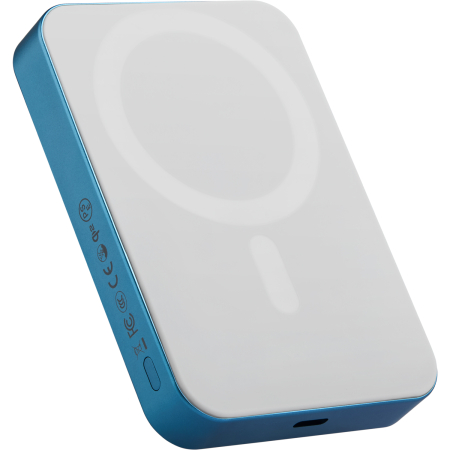 Baterie Externa Magnetica PITAKA, Magsafe, Design Ultra Subtire, 15W Wireless, 10000mAh, Lucid Blue [1]