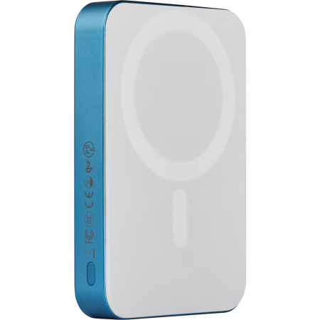 Baterie Externa Magnetica PITAKA, Magsafe, Design Ultra Subtire, 15W Wireless, 10000mAh, Lucid Blue [2]