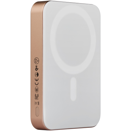 Baterie Externa Magnetica PITAKA, Magsafe, Design Ultra Subtire, 15W Wireless, 10000mAh, Golden Glint [2]