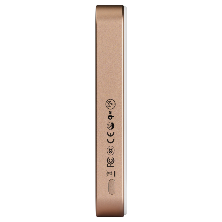 Baterie Externa Magnetica PITAKA, Magsafe, Design Ultra Subtire, 15W Wireless, 10000mAh, Golden Glint [5]