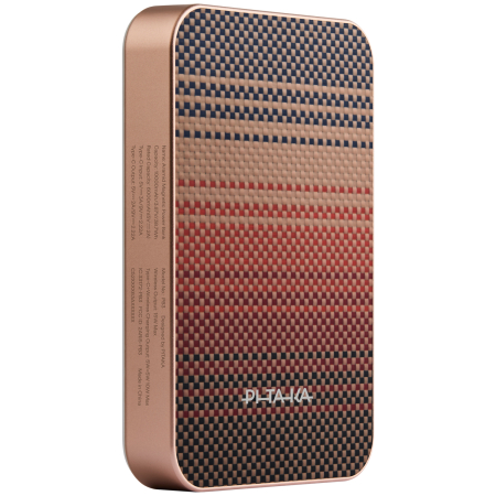 Incarcatoare Wireless - Baterie Externa Magnetica PITAKA, Magsafe, Design Ultra Subtire, 15W Wireless, 10000mAh, Sunset