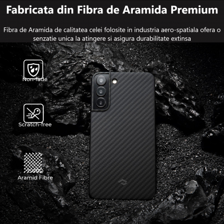 Husa MagEZ 2 Pitaka, Aramida Galaxy S22 Plus Negru/Gri MagSafe [4]