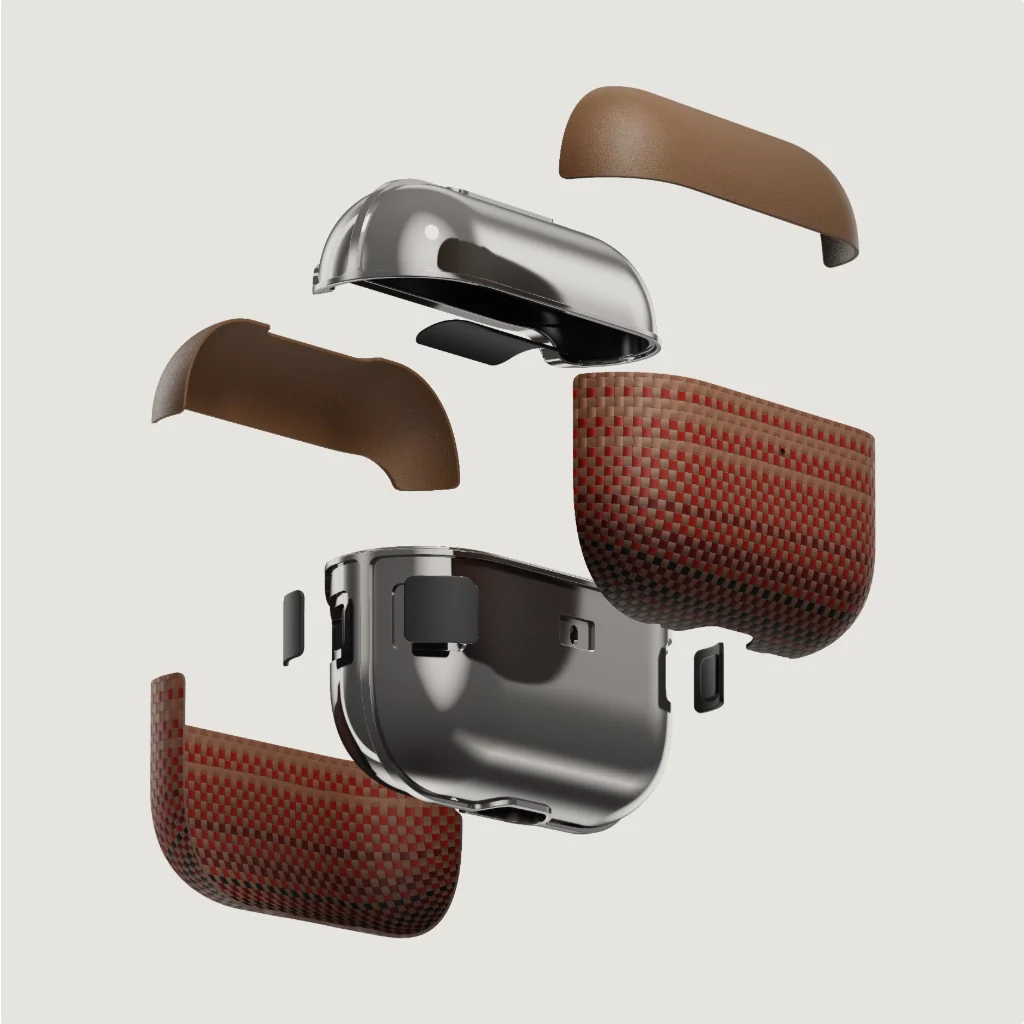 [Outlet] Carcasa MagEZ pentru AirPods 4, Fibra de Aramida, Sunset [10]