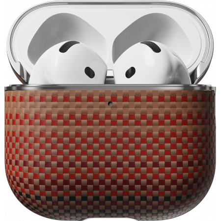 Apple Watch/Airpods/Card Sleeve - Carcasa MagEZ pentru AirPods 4, Fibra de Aramida, Sunset