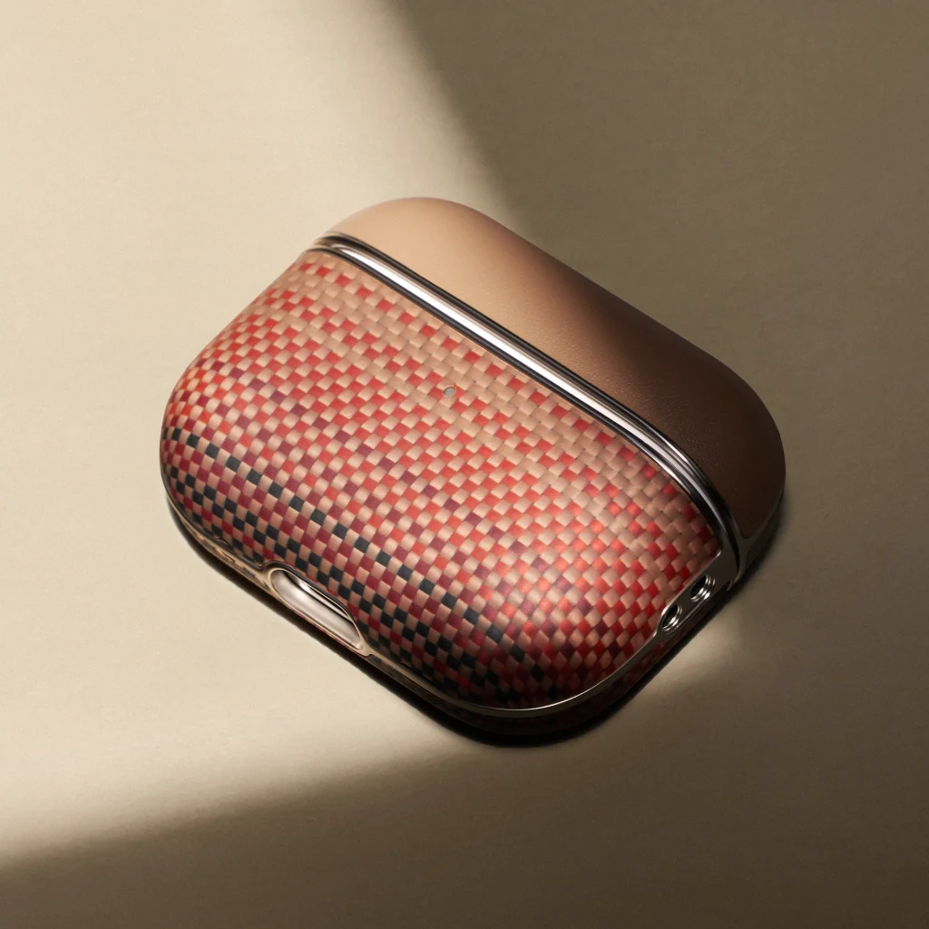 [Outlet] Carcasa MagEZ pentru AirPods 4, Fibra de Aramida, Sunset [9]
