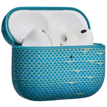Carcase Pitaka - Carcasa MagEZ pentru AirPods Pro 3, Fibra de Aramida, Lucid Blue