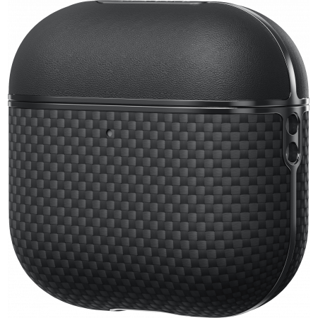 Carcasa MagEZ pentru AirPods 4, Fibra de Aramida, Negru/Gri [1]