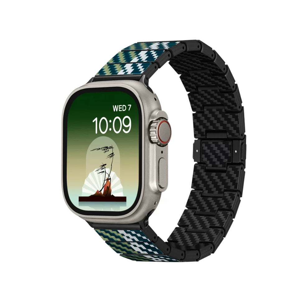Apple - Curea din Fibra de Carbon Poetry of Things pentru Apple Watch seriile 1-11, SE3/SE / Ultra 3 /Ultra 2 / Ultra , 38/40/41/42/44/45/49 mm