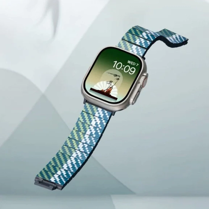 Curea din Fibra de Carbon Poetry of Things pentru Apple Watch seriile 1-11, SE3/SE / Ultra 3 /Ultra 2 / Ultra , 38/40/41/42/44/45/49 mm [7]