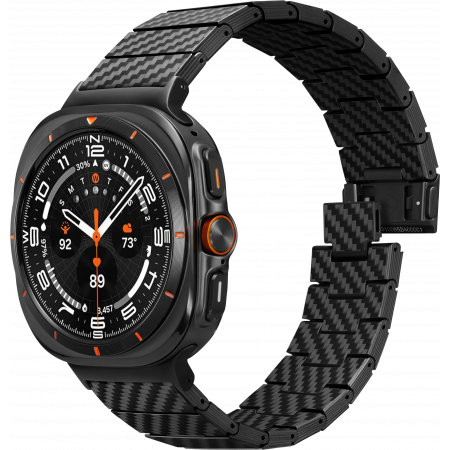 Accesorii - Curea PITAKA din Fibra de Carbon pentru Samsung Galaxy Watch Ultra 47mm, Usoara si Rezistenta
