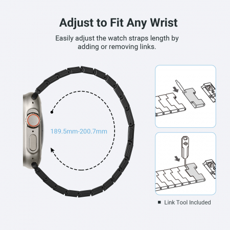 Curea din Fibra de Carbon Rhapsody pentru Apple Watch seriile 1 - 9 / SE / Ultra/Ultra 2 , 38/40/41/42/44/45/49 mm [3]