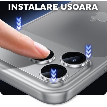Folie de camera completa pentru iPhone 17 Pro - Argintiu/Silver [6]