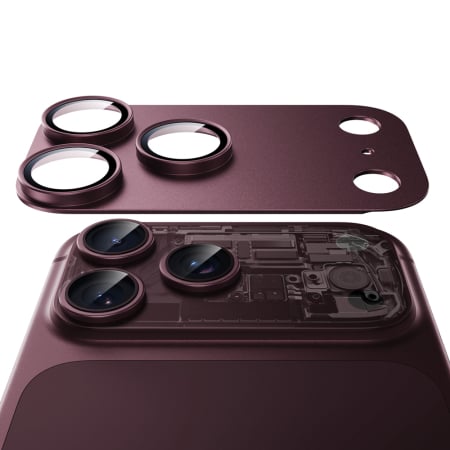 Apple - Folie de camera iPhone 18 Pro Max Armorite® Pro Camera Lens Protector (Completa), Burgundy
