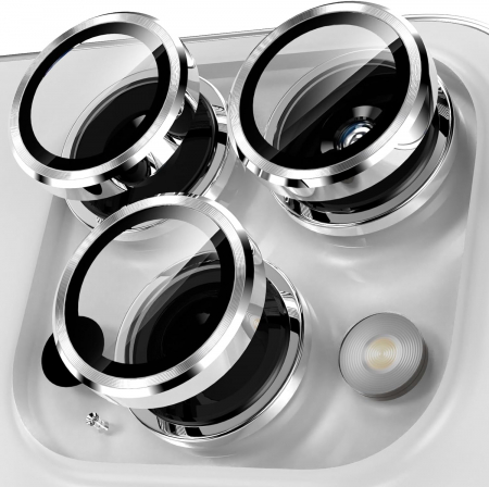 Folii camera - Folie de camera pentru iPhone 15 Pro - Argintiu