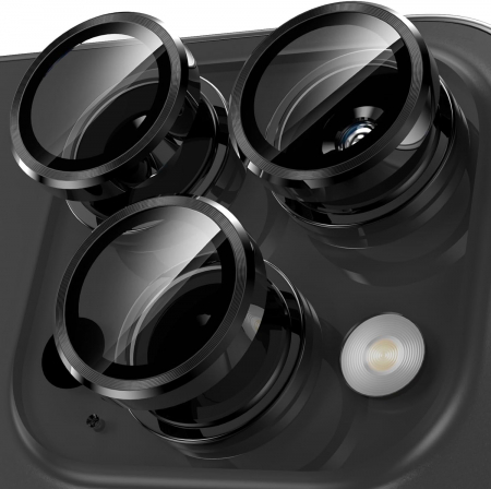 Folie de camera pentru iPhone 15 Pro Max- Negru [2]