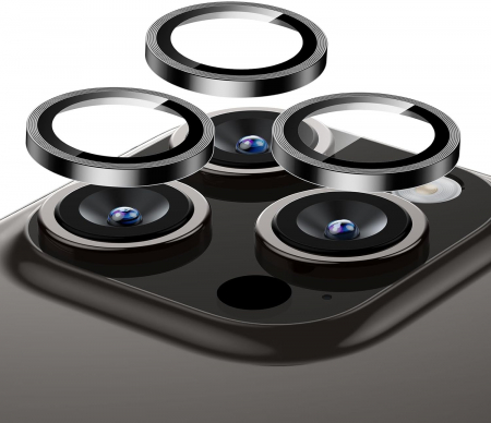 Folie de camera pentru iPhone 15 Pro - Negru [1]