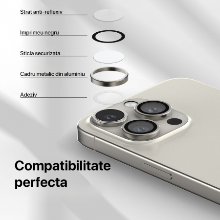 Folie de camera pentru iPhone 16 Pro - Natural Titanium [4]