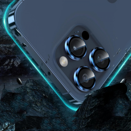 Folie de camera pentru iPhone 15 Pro Max - Albastru [3]
