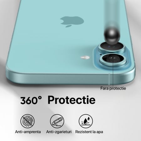 Folie de camera pentru iPhone 16 - Negru [3]
