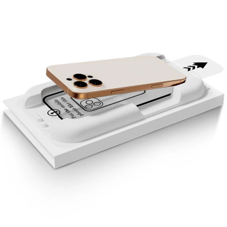 Folie Sticla pentru iPhone 16 Pro Max cu aplicator Daden MagicBox, Full Cover, Protectie Profesionala, Ultra Rezistenta, Calitate Premium, Margini negre [5]