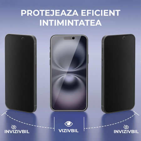 Folie de sticla Maxcell pentru iPhone 16 Plus, Protectie oleofobica, Slim, Full Glue [1]
