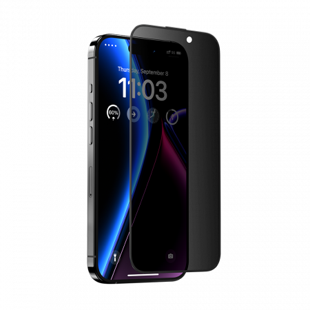 Apple - Folie de sticla Maxcell pentru iPhone 16, Protectie oleofobica, Slim, Full Glue