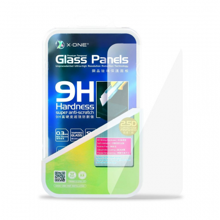 Apple - Folie de sticla X-One pentru iPhone 16 Pro, Protectie oleofobica, Slim 0.3 mm, Full Glue 9H, Transparenta