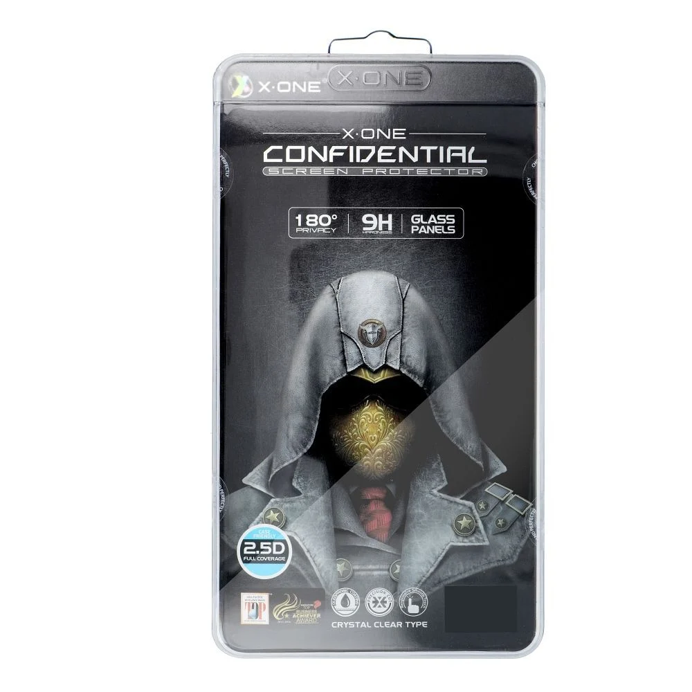 Apple - Folie de sticla X-One Privacy pentru iPhone 15 Pro din sticla securizata, Protectie oleofobica, Full Glue, 2.5D - Copie