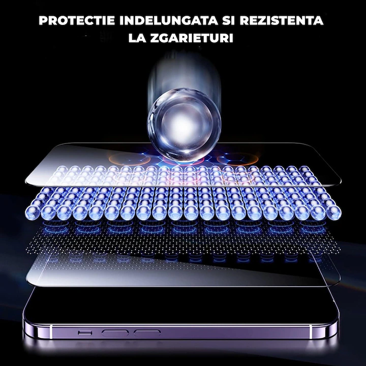 Folie Sticla Privacy pentru iPhone 16 Pro Max Daden MaxProtection, Full Cover, Protectie Profesionala, Ultra Rezistenta, Calitate Premium, Margini negre [7]