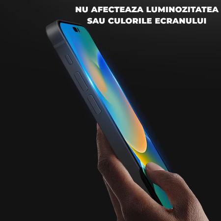 Folie Sticla pentru iPhone 16 Pro Daden MaxProtection, Full Cover, Protectie Profesionala, Ultra Rezistenta, Calitate Premium, Margini negre [6]