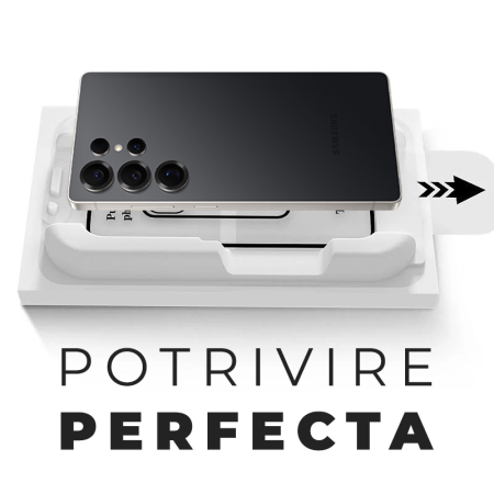 Folie Sticla pentru Samsung S25 Ultra cu aplicator Daden MagicBox, Full Cover, Protectie Profesionala, Ultra Rezistenta, Calitate Premium, Margini negre [4]