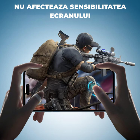 Folie Sticla pentru iPhone 16 Pro Daden MaxProtection, Full Cover, Protectie Profesionala, Ultra Rezistenta, Calitate Premium, Margini negre [8]