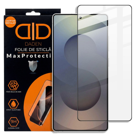 Samsung - Folie Sticla pentru Samsung S26 Ultra Daden MaxProtection, Full Cover, Protectie Profesionala, Ultra Rezistenta, Calitate Premium, Margini negre