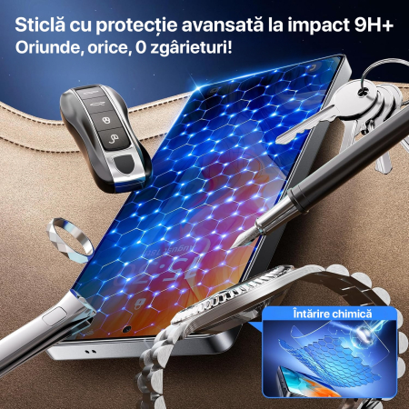 Folie Sticla pentru Samsung S26 Ultra cu aplicator Daden MagicBox, Full Cover, Protectie Profesionala, Ultra Rezistenta, Calitate Premium, Margini negre [6]
